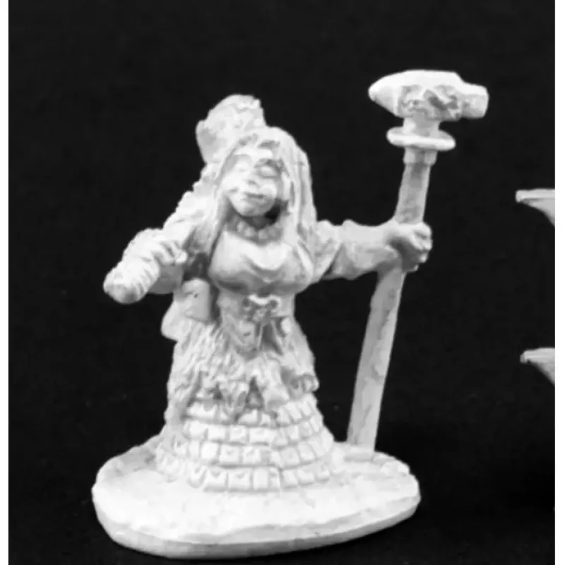 Tabletop Miniatures>Reaper Miniatures Dwarf Forge Priestess #03835 Dark Heaven Unpainted Metal Mini - Your Source for Gaming Essentials