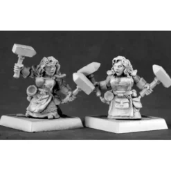 Tabletop Miniatures>Reaper Miniatures Dwarf Forgemaidens (9) #06209 Warlord Army Pack Unpainted Mini - Your Source for Gaming Essentials