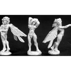 Tabletop Miniatures>Reaper Miniatures Fairies (2 Pieces) & Nymph #02741 Dark Heaven Unpainted Metal - Your Source for Gaming Essentials
