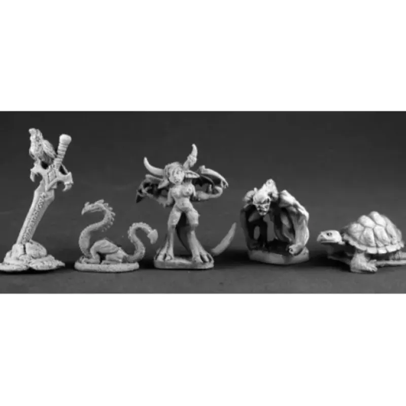 Tabletop Miniatures>Reaper Miniatures Familiar Pack X (5) #03567 Dark Heaven Legends Unpainted Metal - Your Source for Gaming Essentials