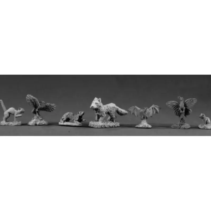 Tabletop Miniatures>Reaper Miniatures Familiar Pack I (7) #02018 Dark Heaven Legends Unpainted Metal - Your Source for Gaming Essentials