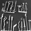 Tabletop Miniatures>Reaper Miniatures Fantasy Weapons Pack VII (18 Components) 03560 Unpainted Metal - Your Source for Gaming Essentials