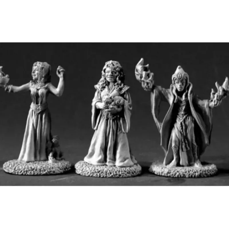 Tabletop Miniatures>Reaper Miniatures Female Wizard (3 Pcs) #03375 Dark Heaven Unpainted Metal - Your Source for Gaming Essentials