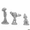 Tabletop Miniatures>Reaper Miniatures Fungoids (3) #44056 Bones Black Unpainted Plastic RPG Figure - Your Source for Gaming Essentials