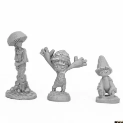 Tabletop Miniatures>Reaper Miniatures Fungoids (3) #44056 Bones Black Unpainted Plastic RPG Figure - Your Source for Gaming Essentials