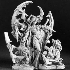Tabletop Miniatures>Reaper Miniatures Ghoul Queen & Servants #03126 Dark Heaven Unpainted Metal - Your Source for Gaming Essentials