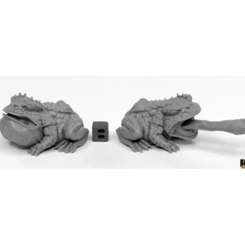Tabletop Miniatures>Reaper Miniatures Giant Frogs (2) #44024 Bones Black Plastic Unpainted Figures - Your Source for Gaming Essentials