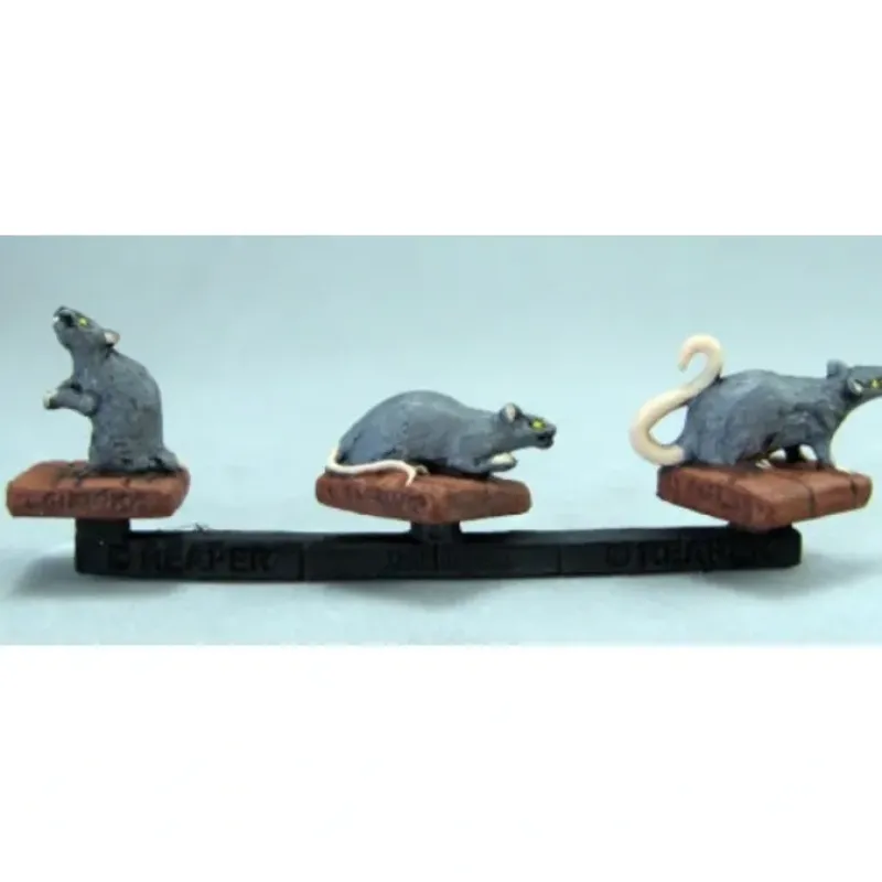 Tabletop Miniatures>Reaper Miniatures Giant Rats (3) #20033 Legendary Encounters Pre-Painted Figure - Your Source for Gaming Essentials