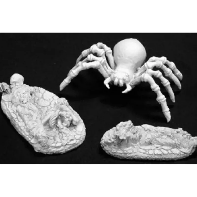 Tabletop Miniatures>Reaper Miniatures Giant Spider & Victims #02784 Dark Heaven Unpainted Metal - Your Source for Gaming Essentials