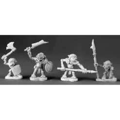 Tabletop Miniatures>Reaper Miniatures Goblin Warriors (4 Pieces) #03462 Dark Heaven Unpainted Metal - Your Source for Gaming Essentials