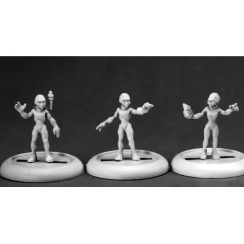 Tabletop Miniatures>Reaper Miniatures Gray Aliens II (3) #50255 Chronoscope D&D RPG Mini Figure - Your Source for Gaming Essentials