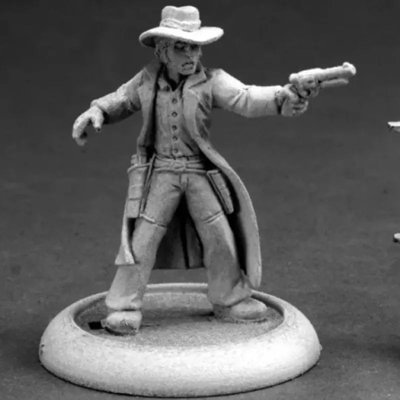 Tabletop Miniatures>Reaper Miniatures Gunslinger #59007 Savage Worlds Unpainted RPG D&D Mini Figure - Your Source for Gaming Essentials
