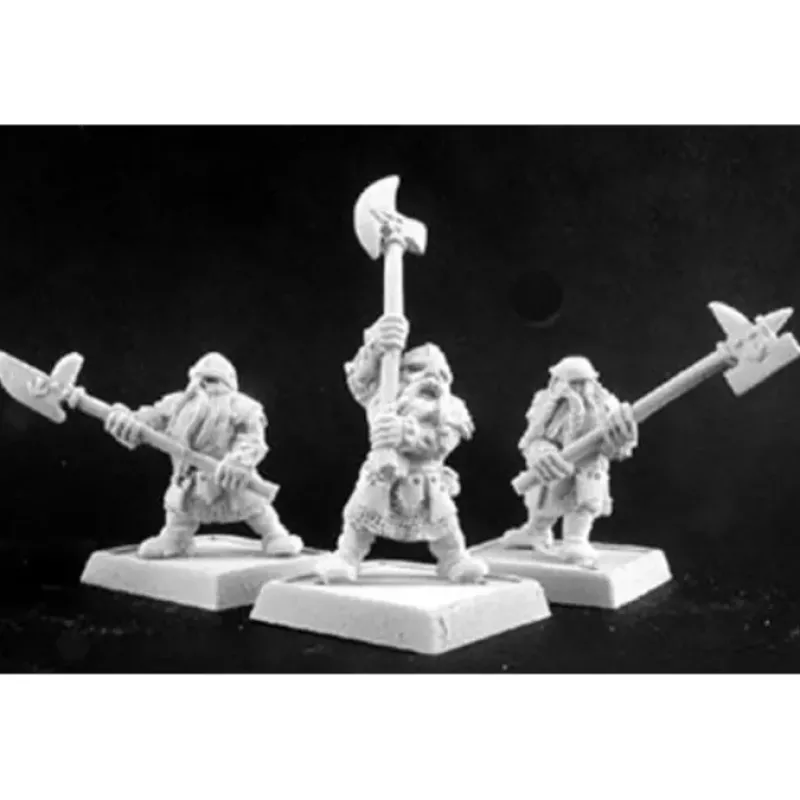 Tabletop Miniatures>Reaper Miniatures Halberdiers (9), Dwarf Grunt 06113 Warlord Army Pack Unpainted - Your Source for Gaming Essentials