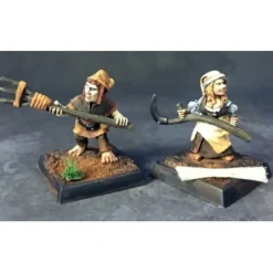 Tabletop Miniatures>Reaper Miniatures Halfling Farmers 2 #03729 Dark Heaven Legends Unpainted Figure - Your Source for Gaming Essentials