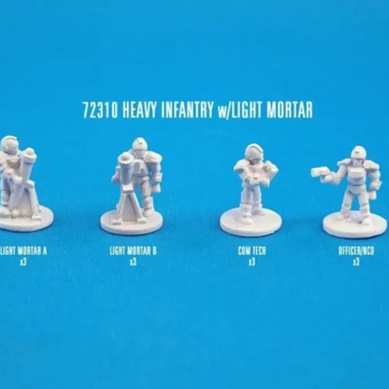Tabletop Miniatures>Reaper Miniatures Heavy Infantry with Light Mortars (12) Unpainted Metal CAV - Your Source for Gaming Essentials