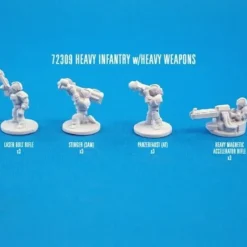 Tabletop Miniatures>Reaper Miniatures Heavy Infantry with Heavy Weapons #72309 Unpainted Metal CAV - Your Source for Gaming Essentials