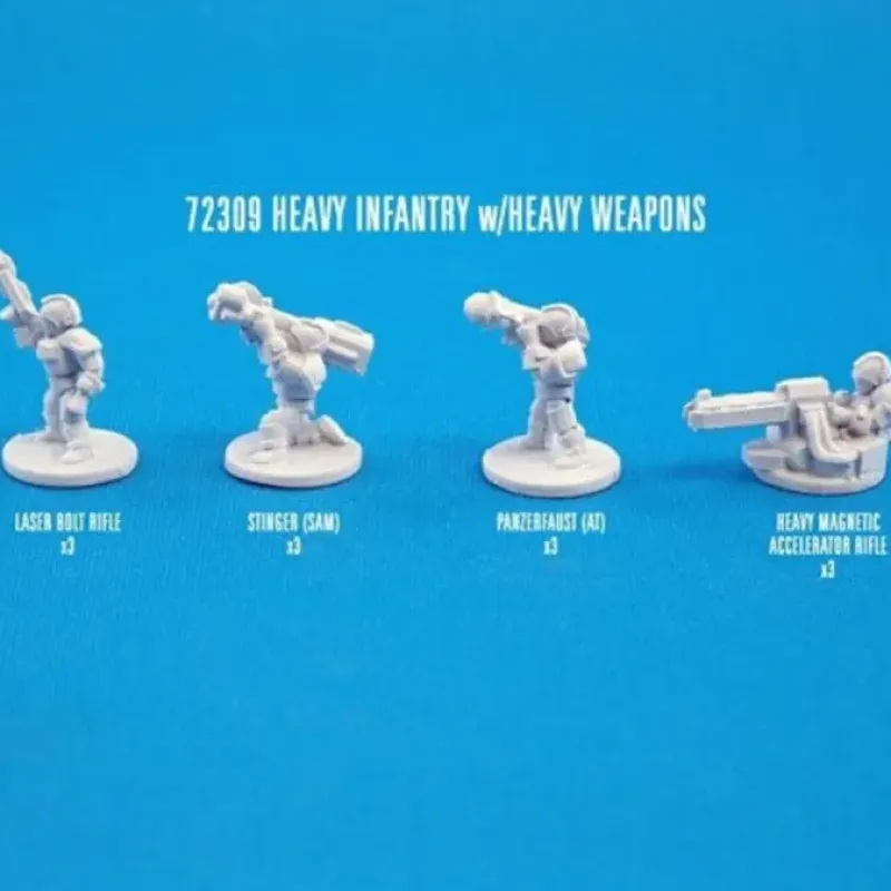 Tabletop Miniatures>Reaper Miniatures Heavy Infantry with Heavy Weapons #72309 Unpainted Metal CAV - Your Source for Gaming Essentials