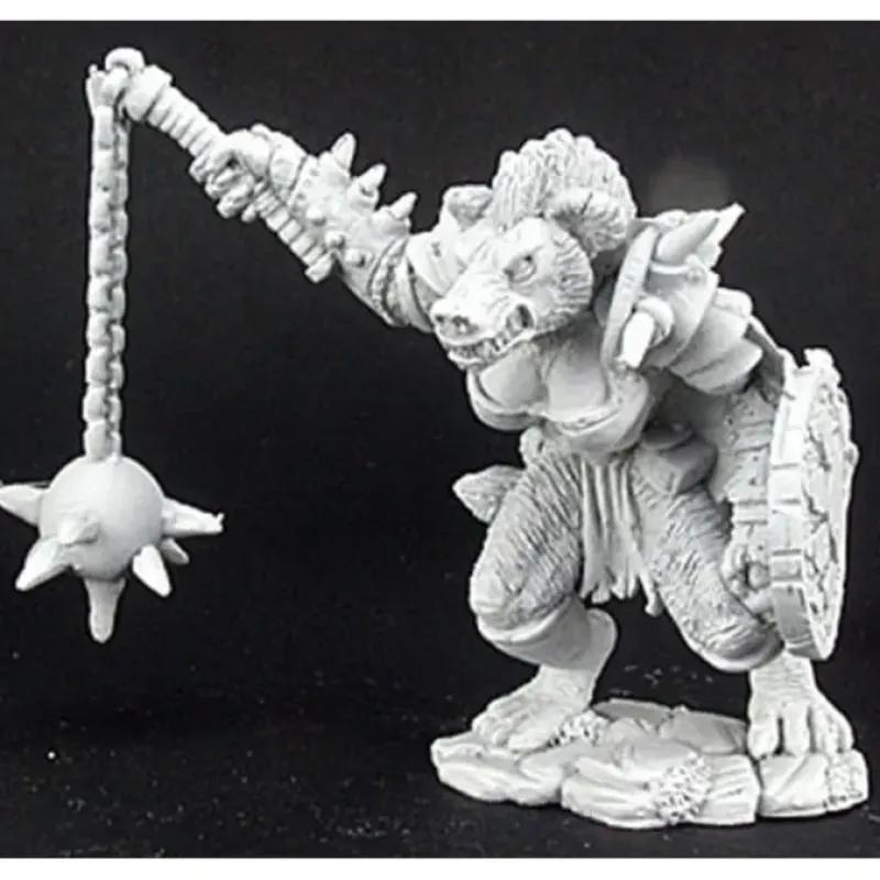 Tabletop Miniatures>Reaper Miniatures Krokuta, Gnoll Cleric #02955 Dark Heaven Unpainted Metal - Your Source for Gaming Essentials