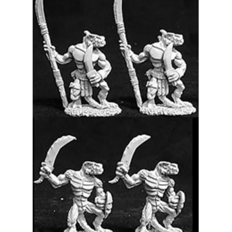 Tabletop Miniatures>Reaper Miniatures Lizardmen Warriors 4 Pcs #06057 Dark Heaven Legends Army Packs - Your Source for Gaming Essentials