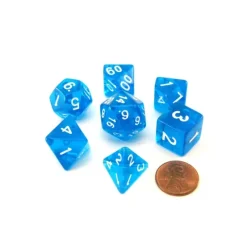 Dice>Reaper Miniatures Lucky Pizza Dungeon Dice - Clear Blue - Your Source for Gaming Essentials