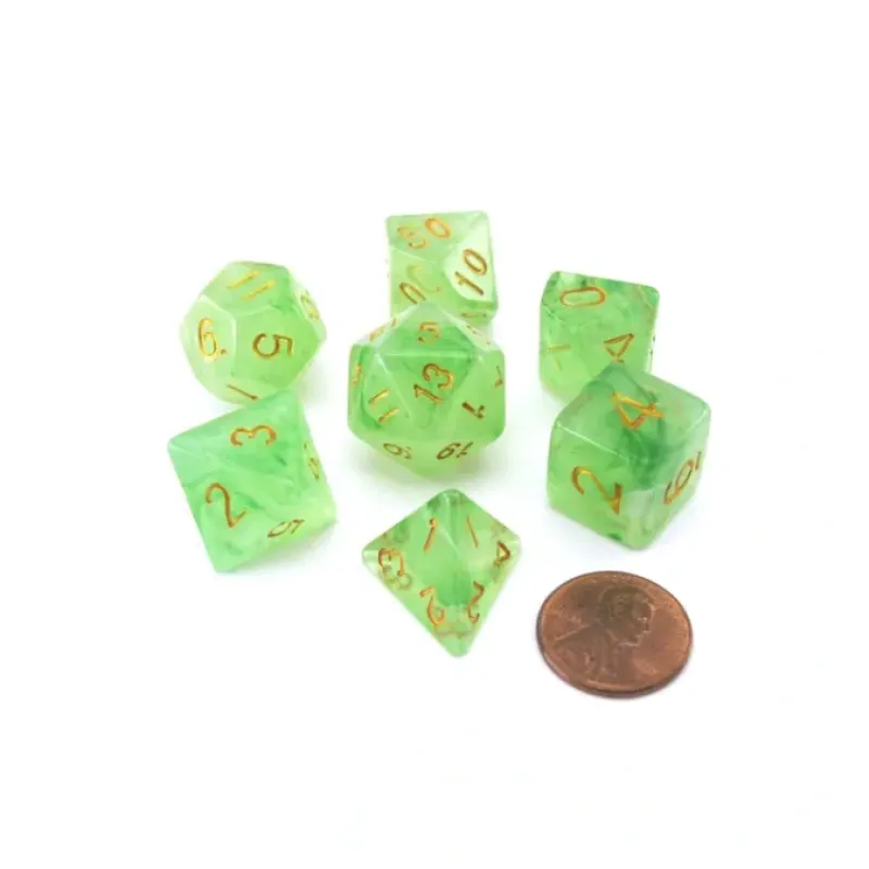 Dice>Reaper Miniatures Lucky Pizza Dungeon Dice - Gem Green - Your Source for Gaming Essentials