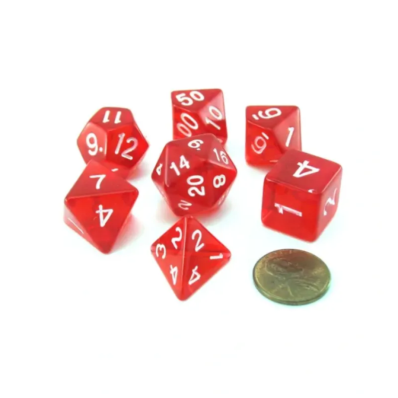 Dice>Reaper Miniatures Lucky Pizza Dungeon Dice - Clear Red - Your Source for Gaming Essentials