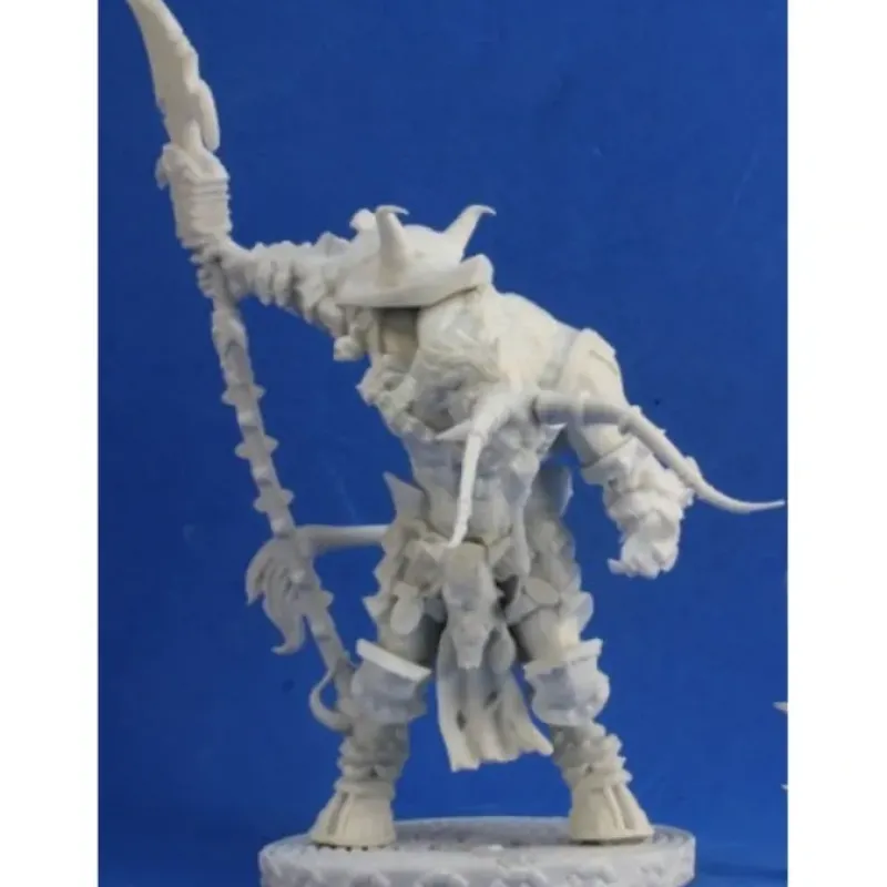Tabletop Miniatures>Reaper Miniatures Minotaur Demon Lord #77376 Bones Unpainted Plastic Mini Figure - Your Source for Gaming Essentials