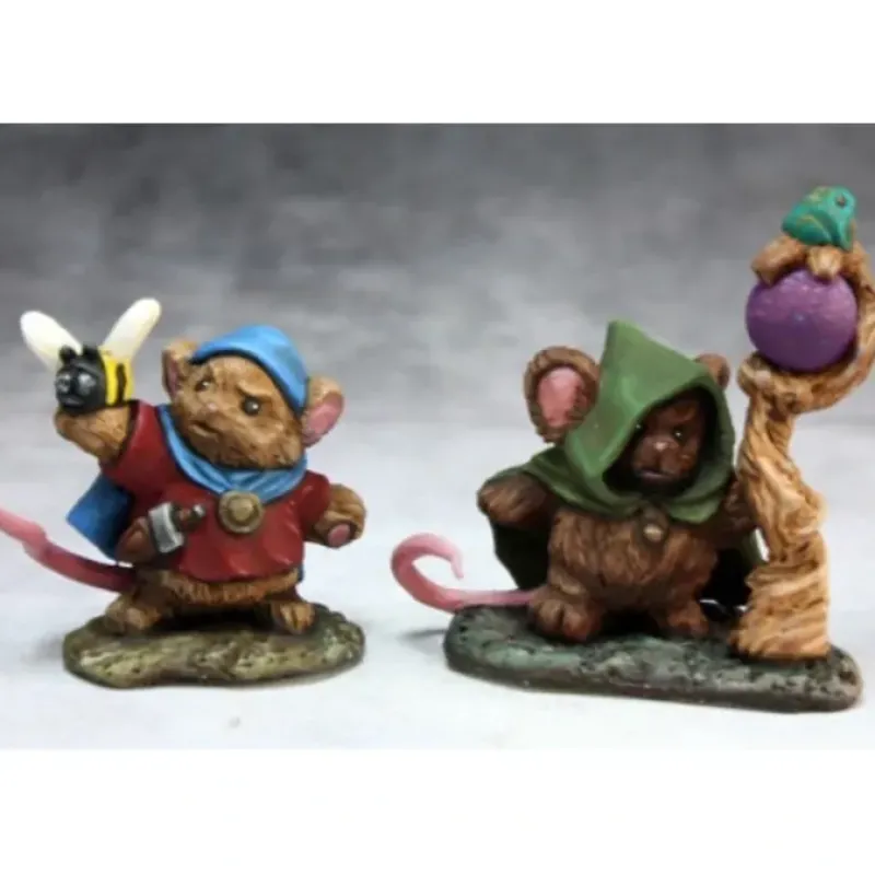 Tabletop Miniatures>Reaper Miniatures Mousling Druid & Beekeeper #03744 Dark Heaven Unpainted Figure - Your Source for Gaming Essentials