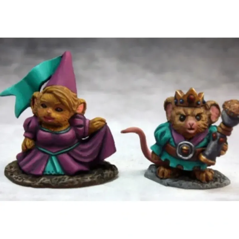Tabletop Miniatures>Reaper Miniatures Mousling King & Princess #03740 Dark Heaven Legends Unpainted - Your Source for Gaming Essentials