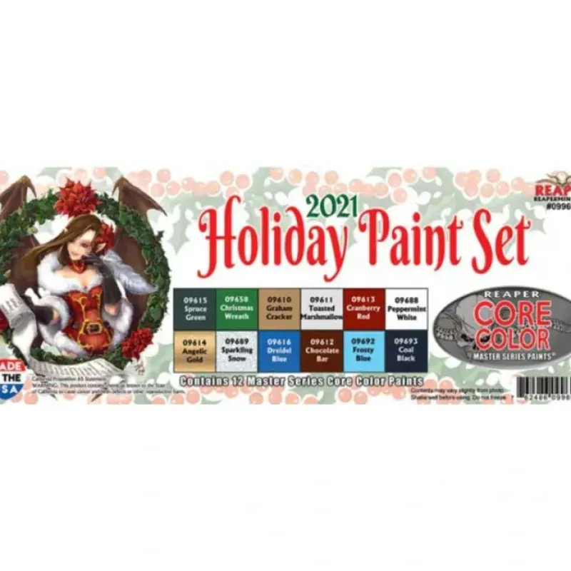 Tabletop Miniatures>Reaper Miniatures MSP Core Colors #09969 2021 Holiday Paint Set - Your Source for Gaming Essentials