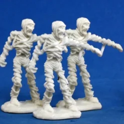 Tabletop Miniatures>Reaper Miniatures Mummy (3) #77144 Bones Unpainted Plastic D&D RPG Mini Figure - Your Source for Gaming Essentials