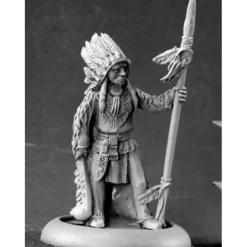 Tabletop Miniatures>Reaper Miniatures Native American Chieftain #50113 Chronoscope RPG Mini Figure - Your Source for Gaming Essentials