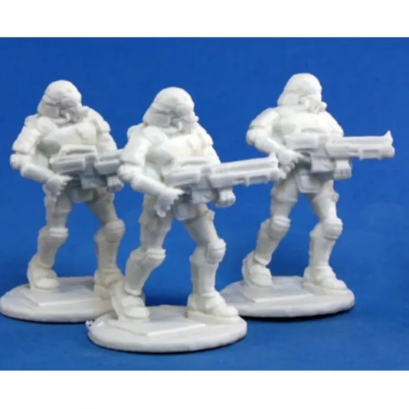 Tabletop Miniatures>Reaper Miniatures Nova Corp: Rifleman (3) #80015 Chronoscope Bones Figure - Your Source for Gaming Essentials