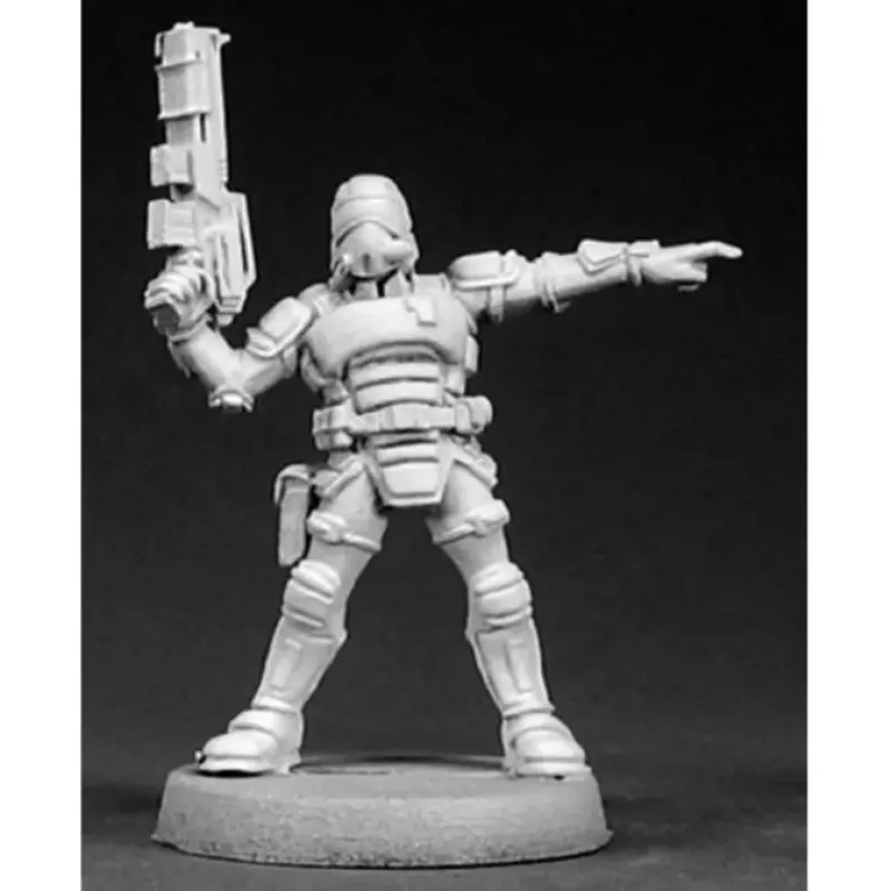 Tabletop Miniatures>Reaper Miniatures NOVA Corporate Security Sergeant #50005 Chronoscope Figure - Your Source for Gaming Essentials