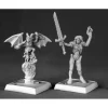 Tabletop Miniatures>Reaper Miniatures Nualia and Elyrium #60012 Pathfinder Miniatures Unpainted Mini - Your Source for Gaming Essentials