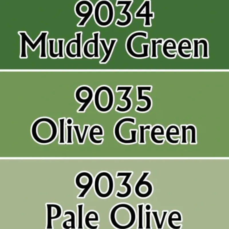 Tabletop Miniatures>Reaper Miniatures Olive Greens #09712 Master Series Triads 3 Pack .5oz Paint - Your Source for Gaming Essentials