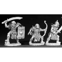 Tabletop Miniatures>Reaper Miniatures Orc War Party (3 Pieces) #02550 Dark Heaven Unpainted Metal - Your Source for Gaming Essentials