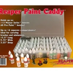 Tabletop Miniatures>Reaper Miniatures Paint Caddy #09999 for up to 112 Master Series Bottles - Your Source for Gaming Essentials