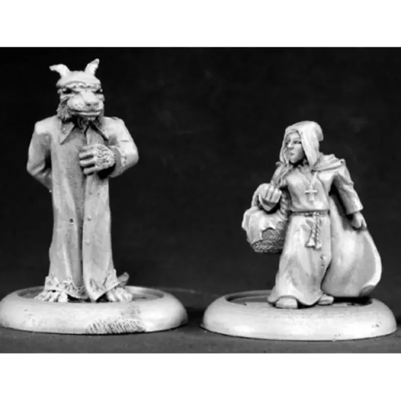 Tabletop Miniatures>Reaper Miniatures Red Riding Hood and Big Bad Wolf #50073 Chronoscope Figure - Your Source for Gaming Essentials