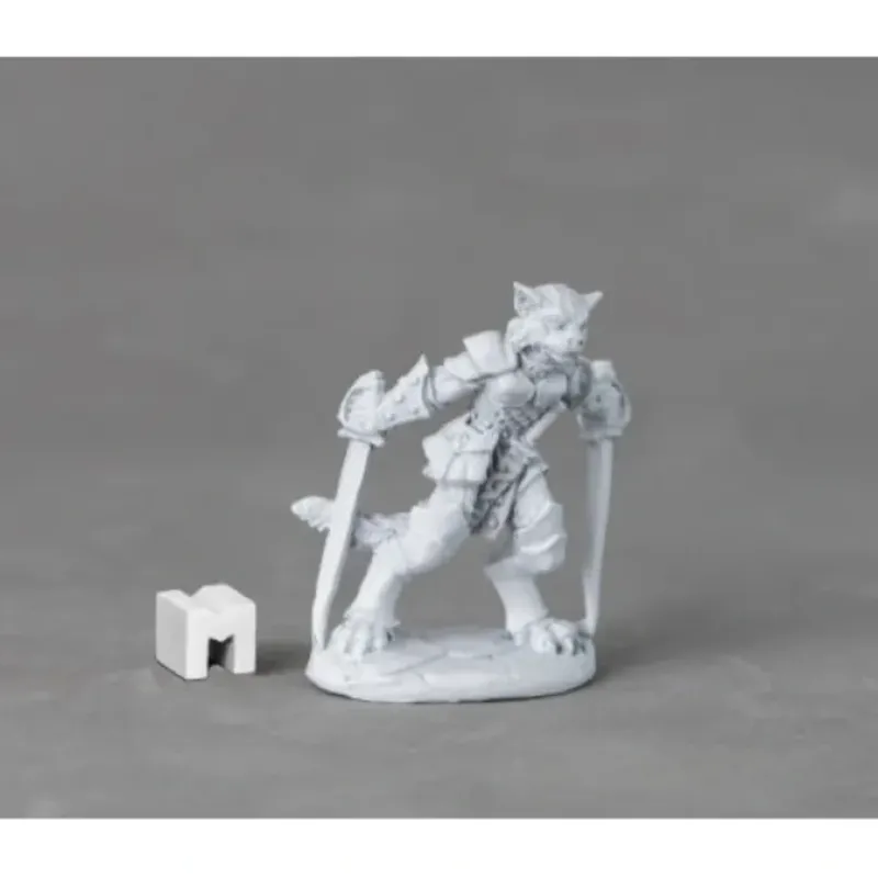 Tabletop Miniatures>Reaper Miniatures Shadoweyes, Catfolk Rogue#03894 Dark Heaven Unpainted Metal - Your Source for Gaming Essentials