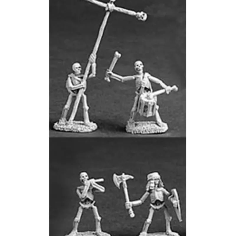 Tabletop Miniatures>Reaper Miniatures Skeletal Command 4 Pieces 06032 Dark Heaven Legends Army Packs - Your Source for Gaming Essentials