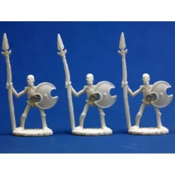 Tabletop Miniatures>Reaper Miniatures Skeletal Spearmen (3) #77001 Bones Plastic D&D RPG Mini Figure - Your Source for Gaming Essentials