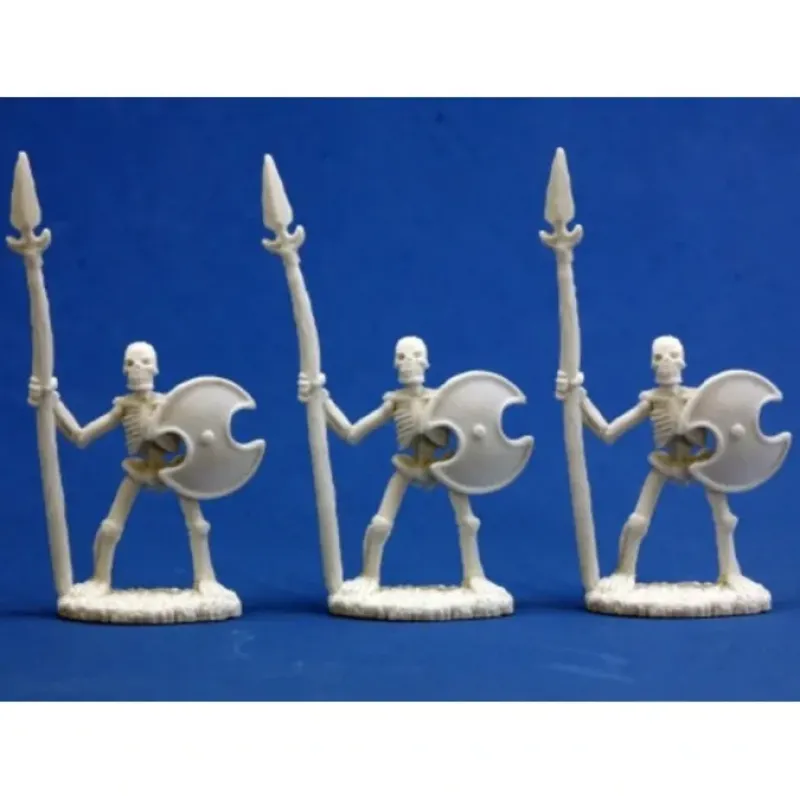 Tabletop Miniatures>Reaper Miniatures Skeletal Spearmen (3) #77001 Bones Plastic D&D RPG Mini Figure - Your Source for Gaming Essentials