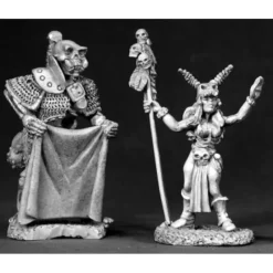 Tabletop Miniatures>Reaper Miniatures Sorceress & Servant 02553 Dark Heaven Legends Unpainted Metal - Your Source for Gaming Essentials
