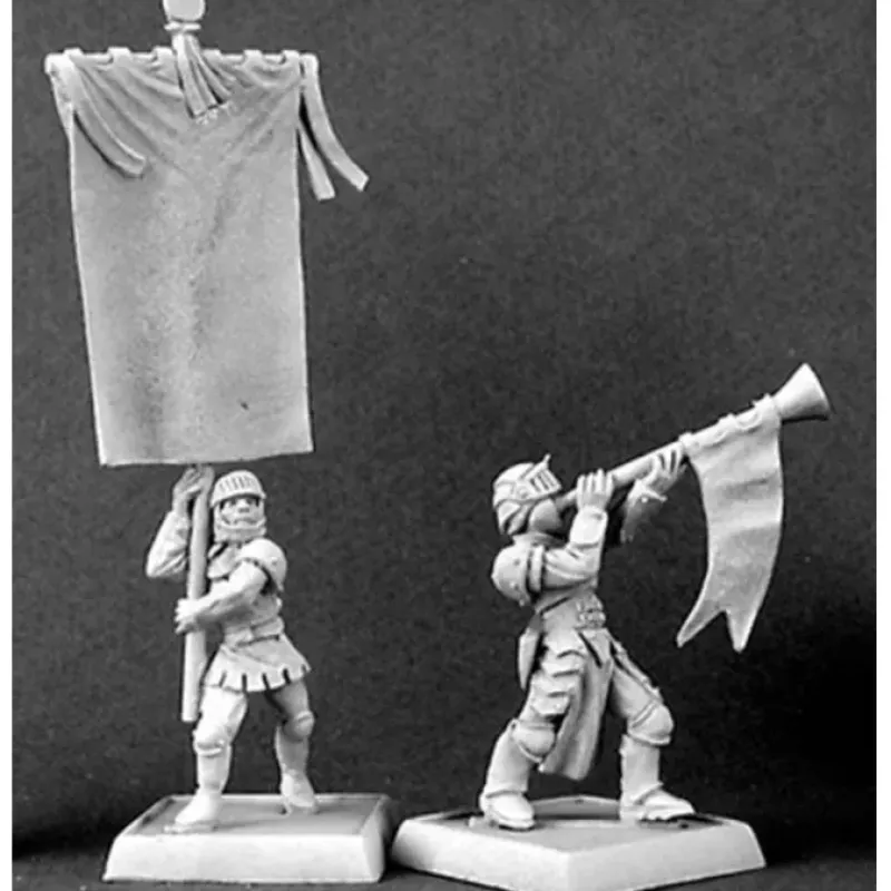 Tabletop Miniatures>Reaper Miniatures Standard & Musician, Merc #14301 Mercenary Unpainted D&D Mini - Your Source for Gaming Essentials