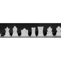 Tabletop Miniatures>Reaper Miniatures Tombstones (7) #77534 Bones Unpainted Plastic Mini Figures - Your Source for Gaming Essentials