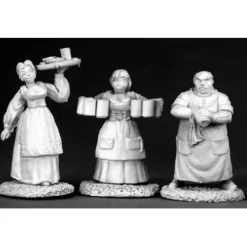 Tabletop Miniatures>Reaper Miniatures Townsfolk I (3 Pieces) #02583 Dark Heaven Unpainted Metal - Your Source for Gaming Essentials