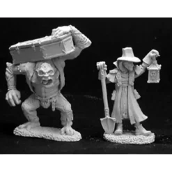 Tabletop Miniatures>Reaper Miniatures Townsfolk VI: Gravedigger & Henchman 2P 02845 Dark Heaven - Your Source for Gaming Essentials