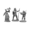 Tabletop Miniatures>Reaper Miniatures Townsfolk I (3) #77665 Bones Unpainted Plastic Figure - Your Source for Gaming Essentials