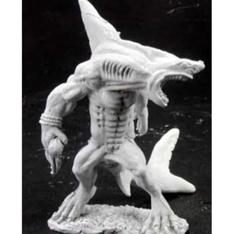 Tabletop Miniatures-Reaper Miniatures Wereshark #02890 Dark Heaven Legends Unpainted Metal Figure - Your Source for Gaming Essentials